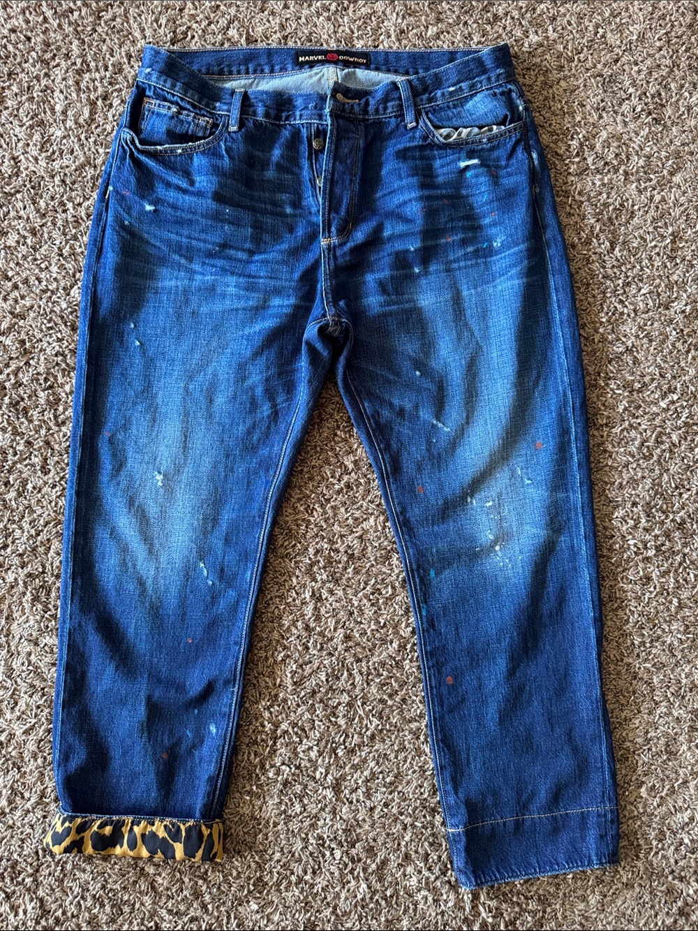 Rodeo Quincy/ Marvel Blue Painter-Style Jeans